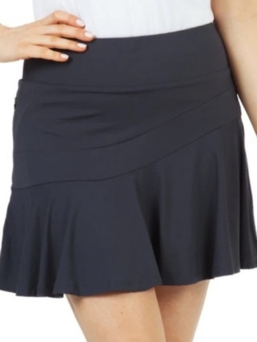IBKUL Black Flounce Skort - Women's Athletic Skirt - Picture 11 of 13